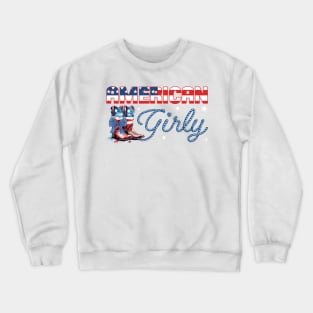 American Girly Coquette 4th Of July Gift For men Women Crewneck Sweatshirt